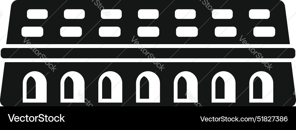 Building with columns icon simple style Building with columns icon simple style vector image