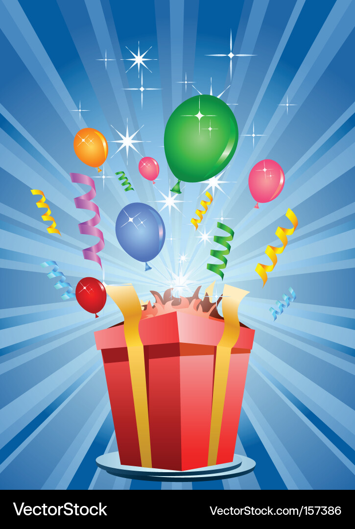 Celebratory Gift Surprise Vector Image
