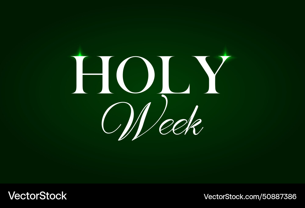Course holy week text design and gradient Course holy week text design and gradient vector image