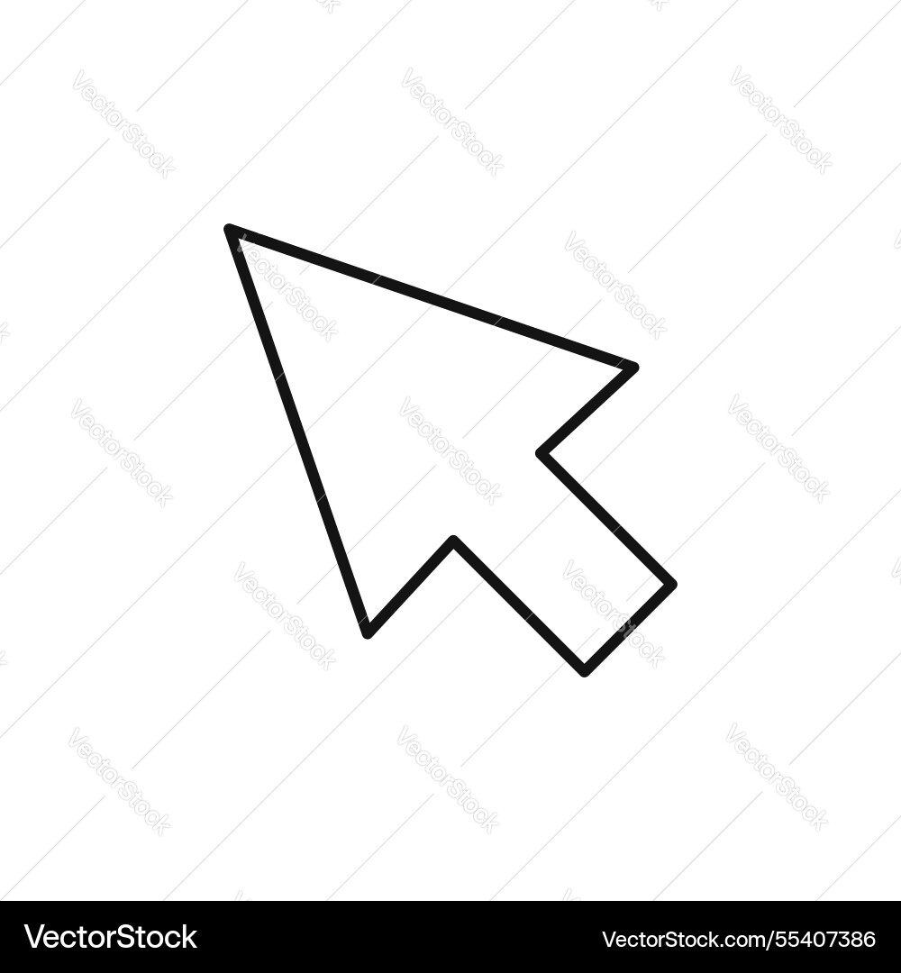 Cursor icon simple thin line Cursor icon simple thin line vector image