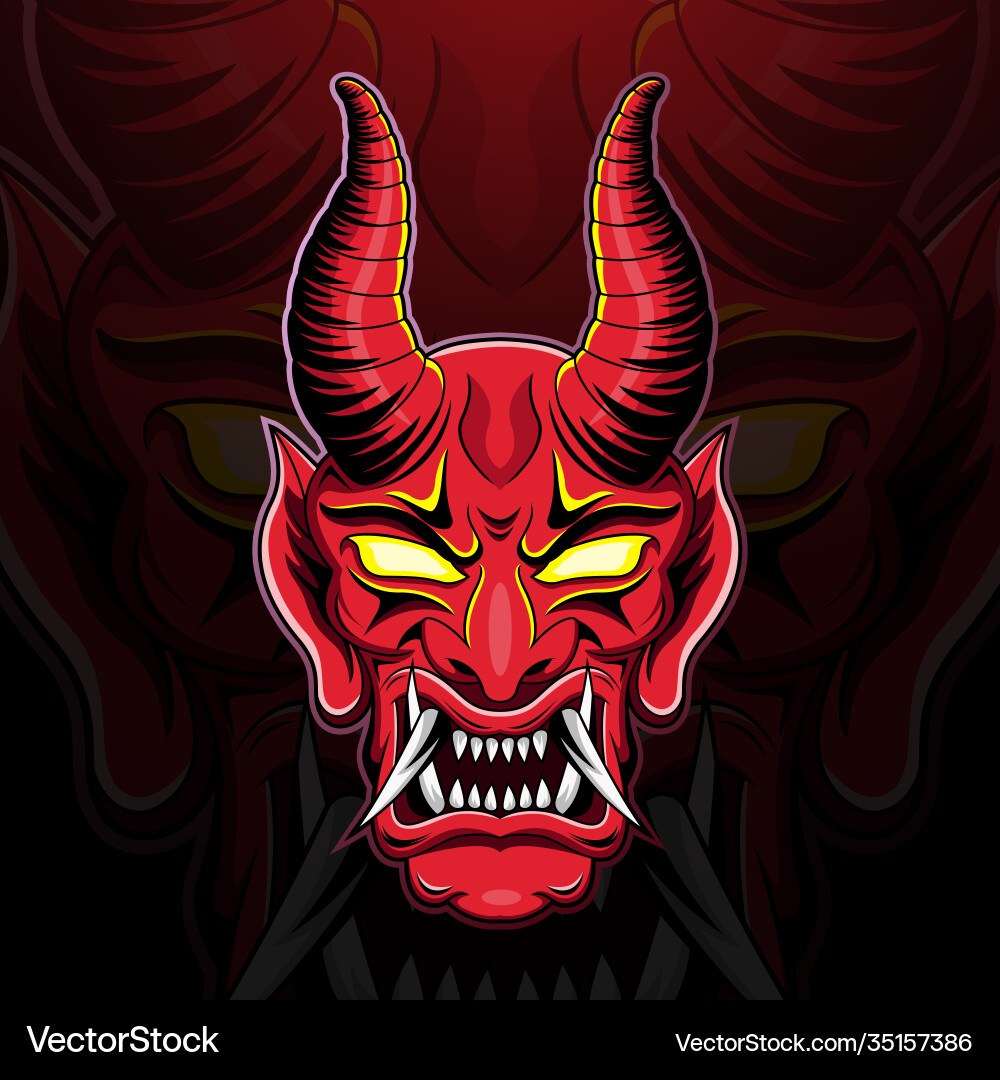 Devil Esports Mascot Logo vector image