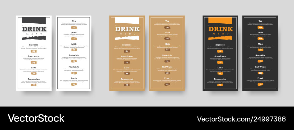 Dl vertical menu design with grunge texture dice vector image