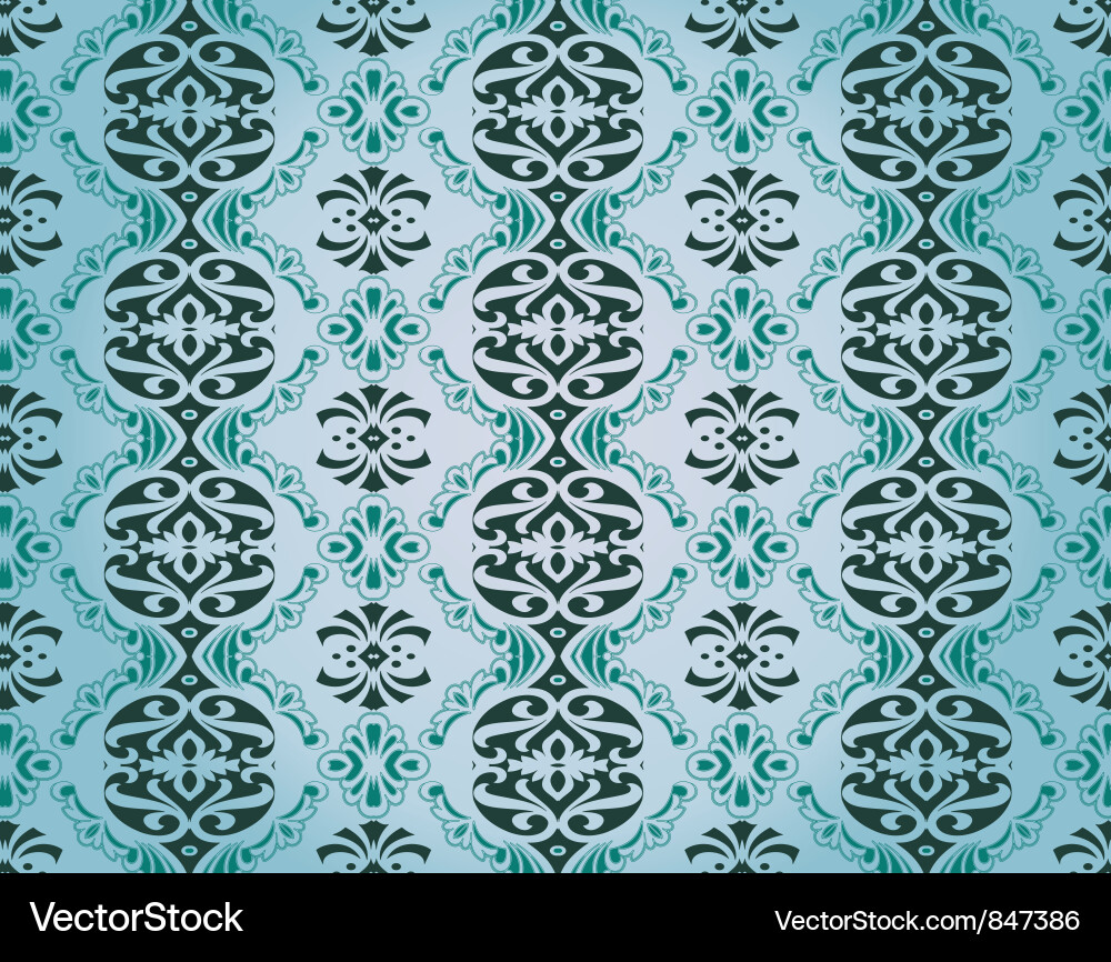Floral Scroll Pattern Vector Image