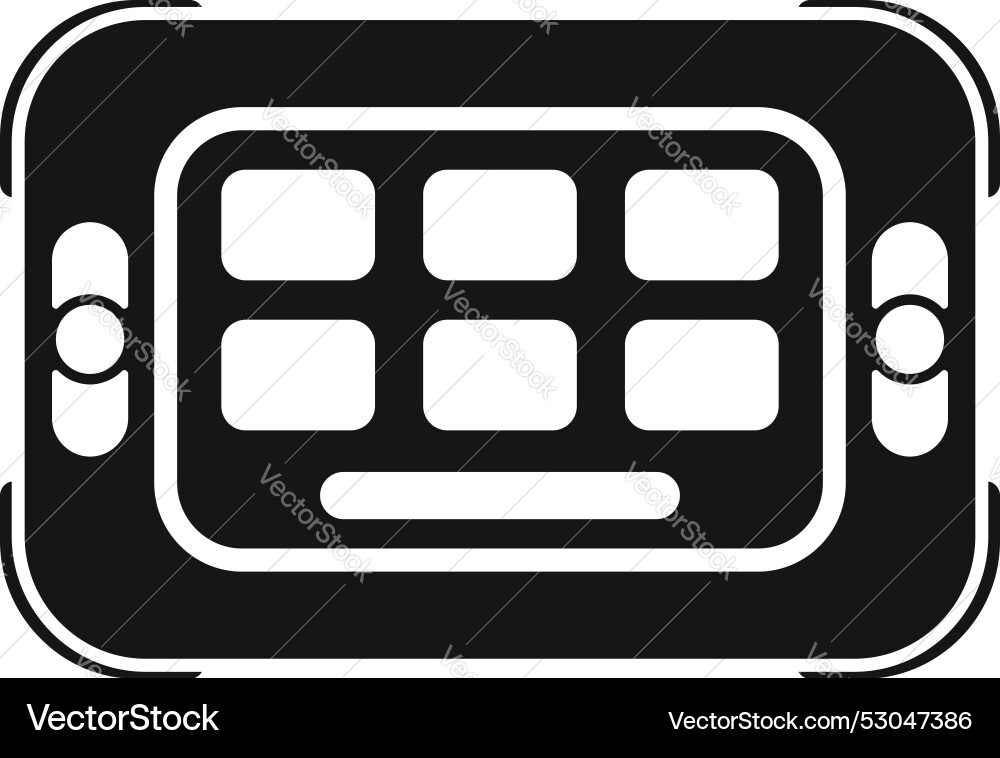 New game console with buttons showing New game console with buttons showing vector image