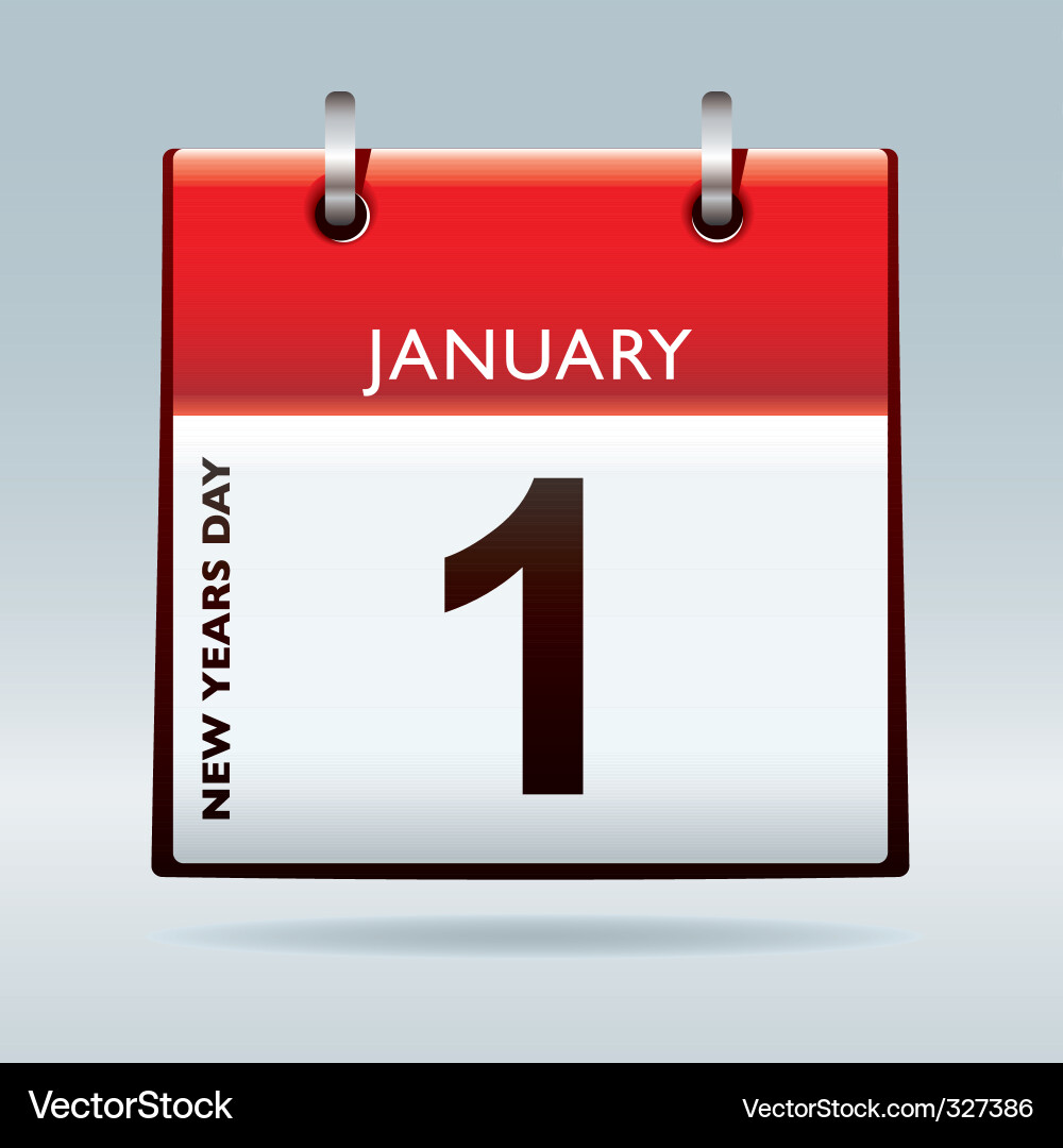 New Year's Calendar Vector Image