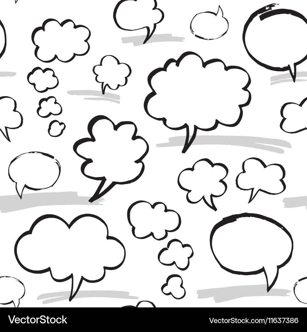 Speech Bubbles Seamless Pattern Vector Image