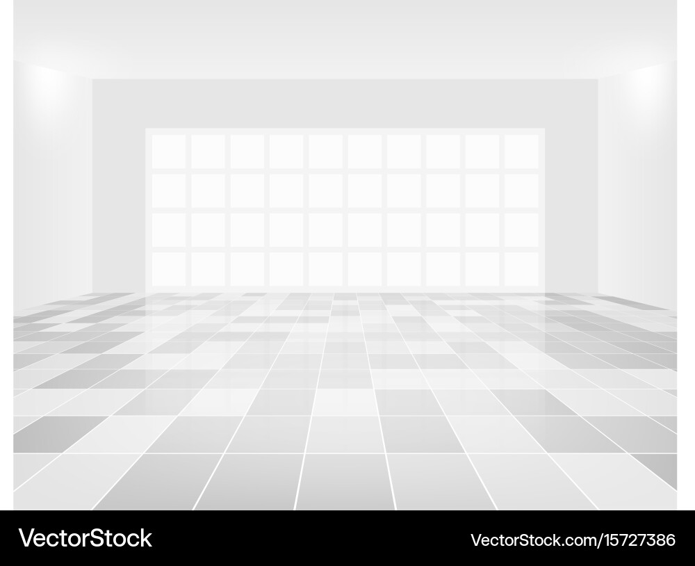 Tiled Room with Grid Pattern vector image