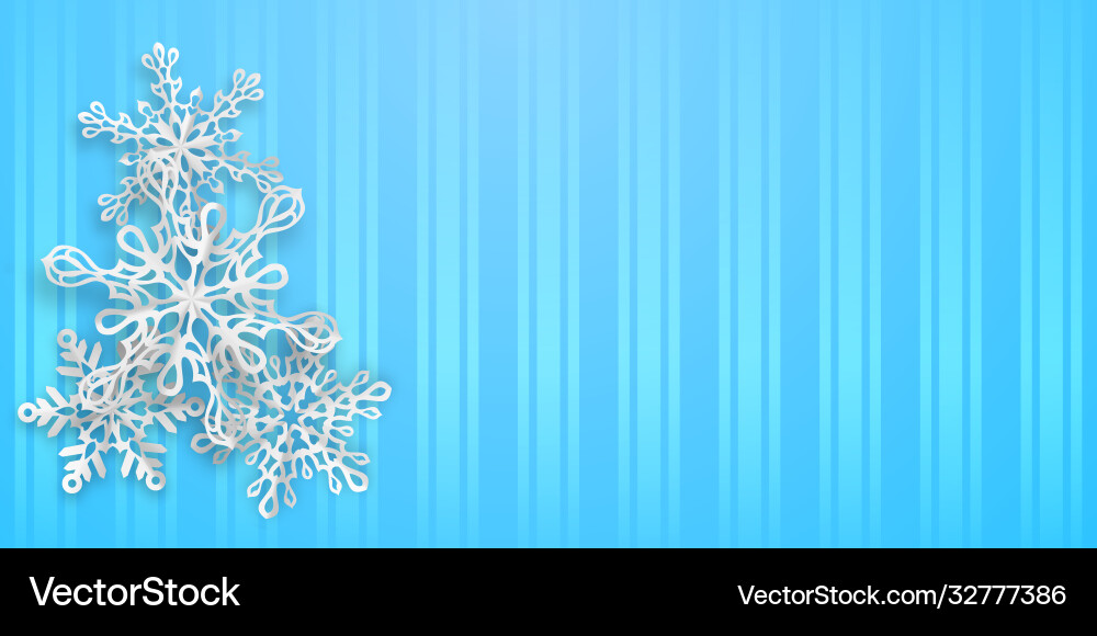 Weihnachtshintergrund mit Papierschneeflakes Weihnachtshintergrund mit Papierschneeflakes vektorbild