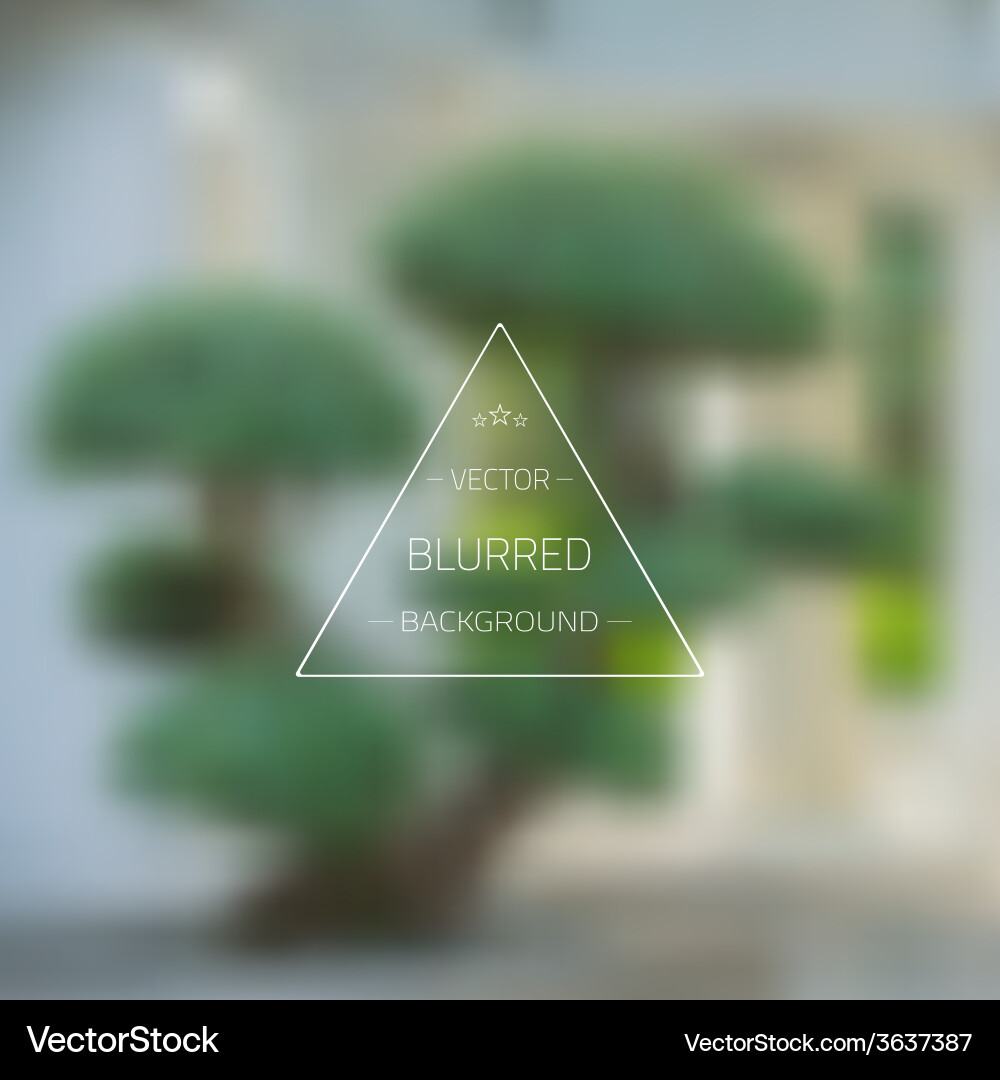 Abstract tree gradient mesh blurred background Vector Image