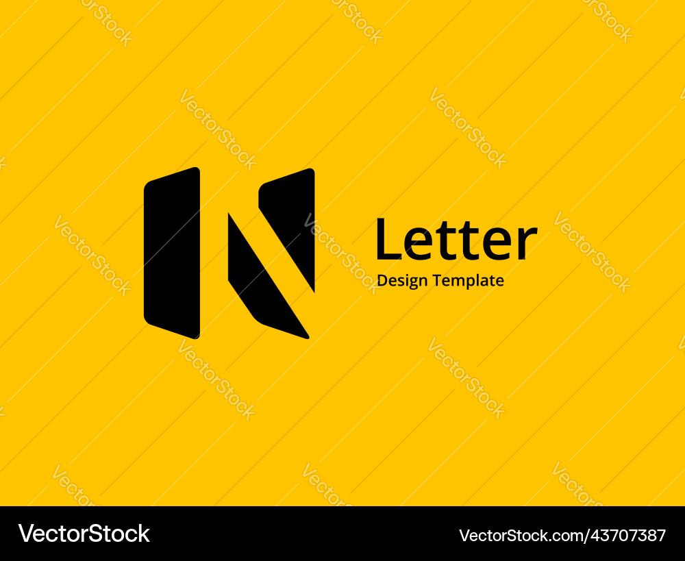 Letter n logo icon design template elements Vector Image