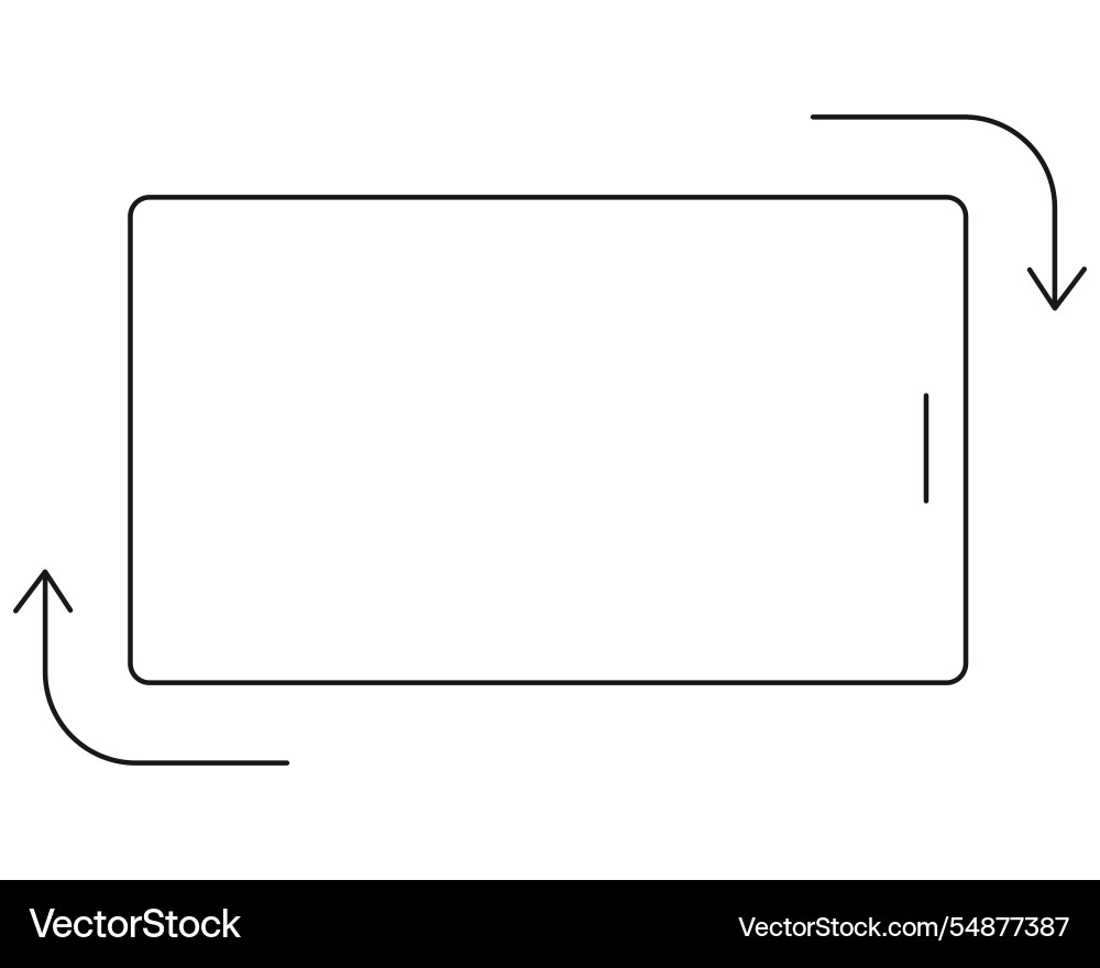 Rotate mobile phone icon rotation symbol Rotate mobile phone icon rotation symbol vector image