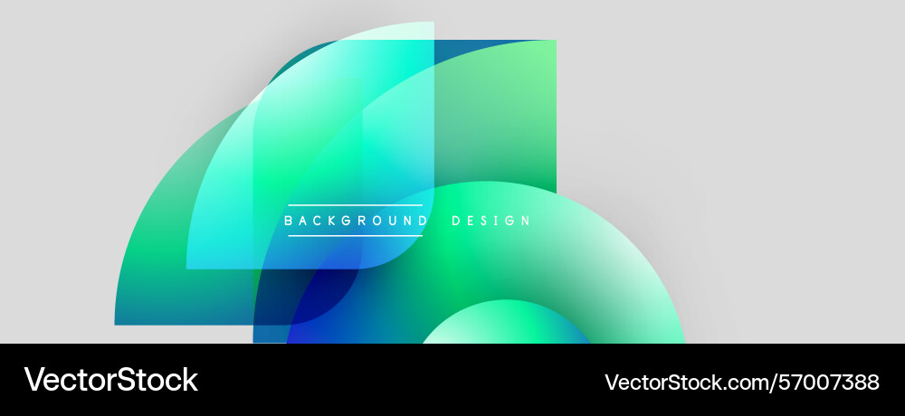 Abstract shapes overlap creating vibrant vector image