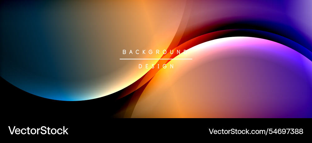 Bright rainbow style color gradient with curve Bright rainbow style color gradient with curve Vector Image