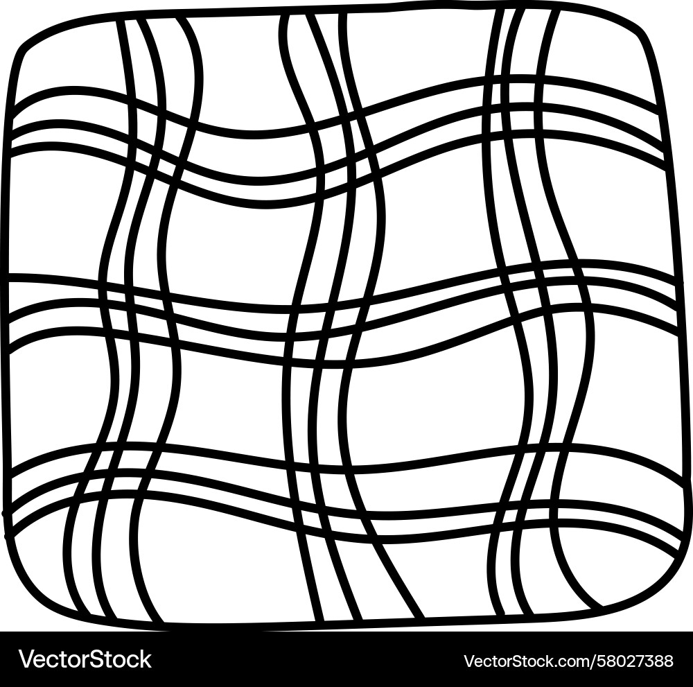 Curved Line Grid Pattern Vector Image