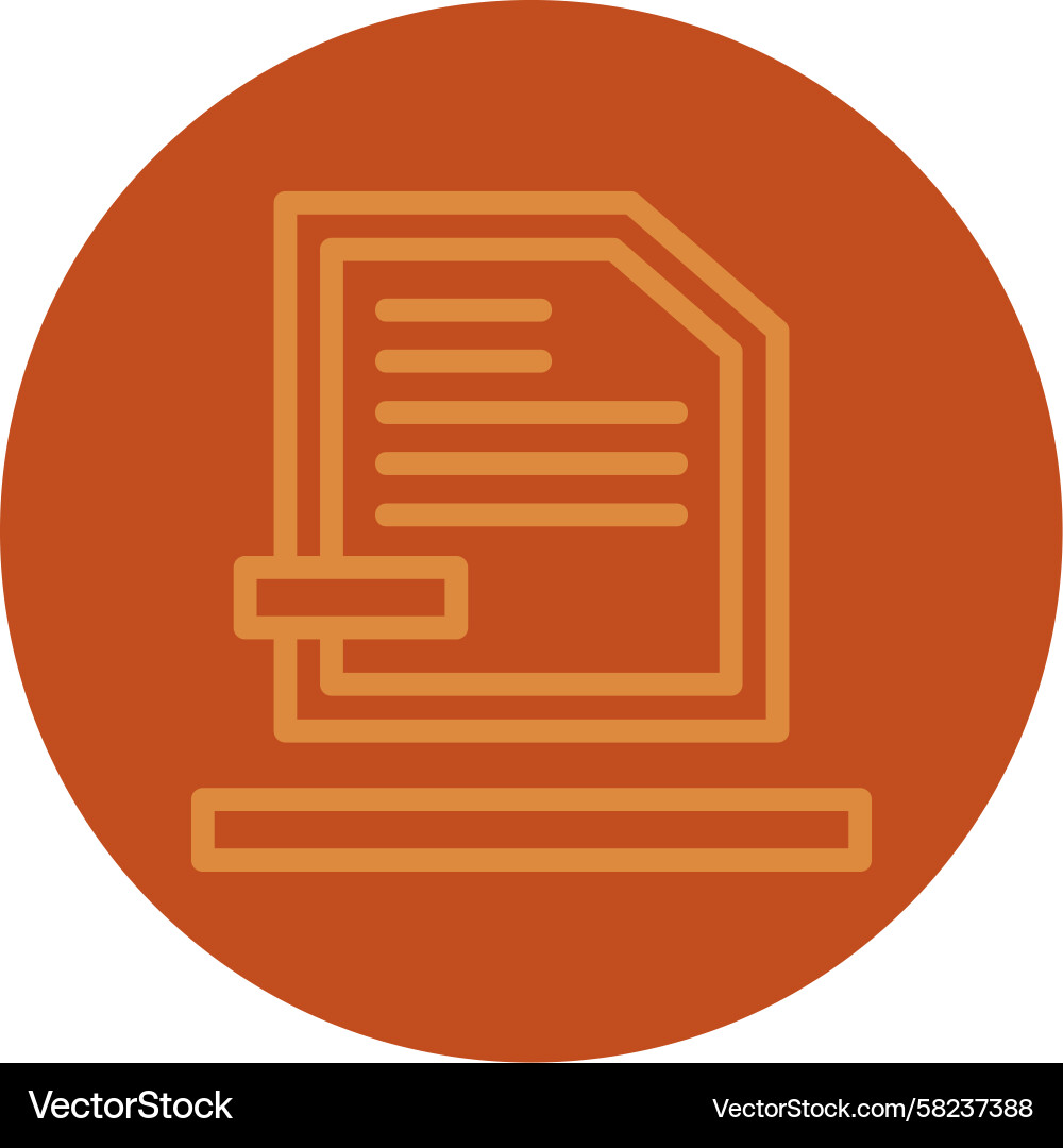 File Line Multi Color Document Icon Vector Image