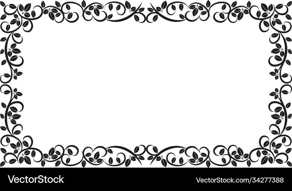 Floral Frame Border Royalty Free Vector Image - VectorStock