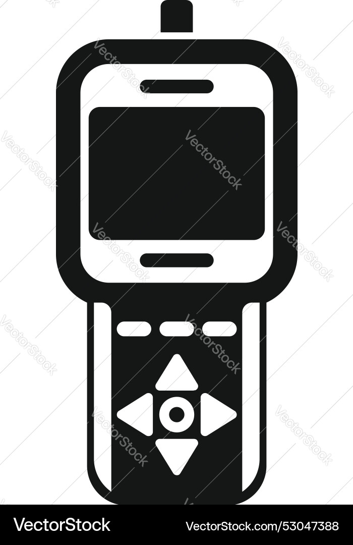 Remote control device with screen displaying Remote control device with screen displaying vector image