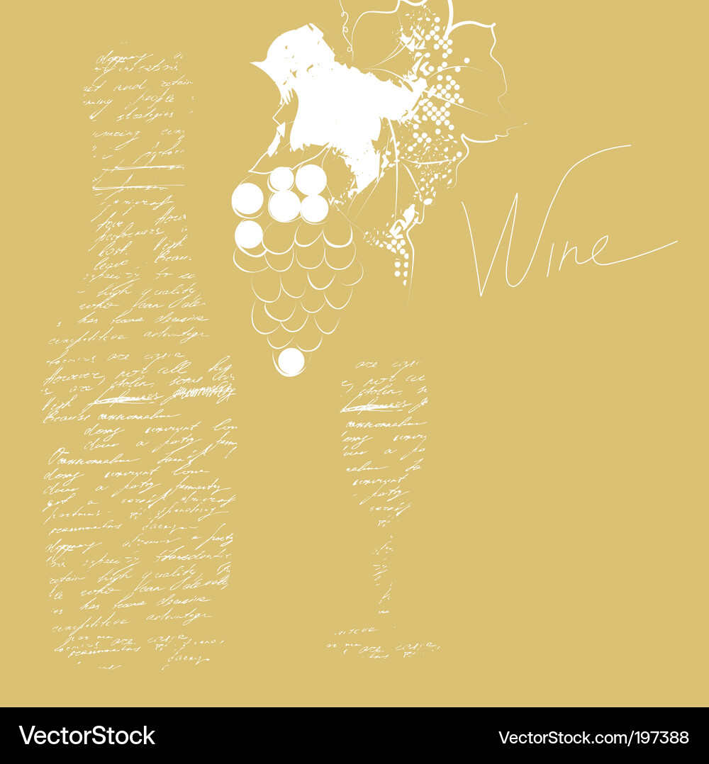 Wine & Grape Background Vector Image