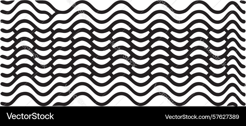 Bold wavy line abstract pattern background design vector image