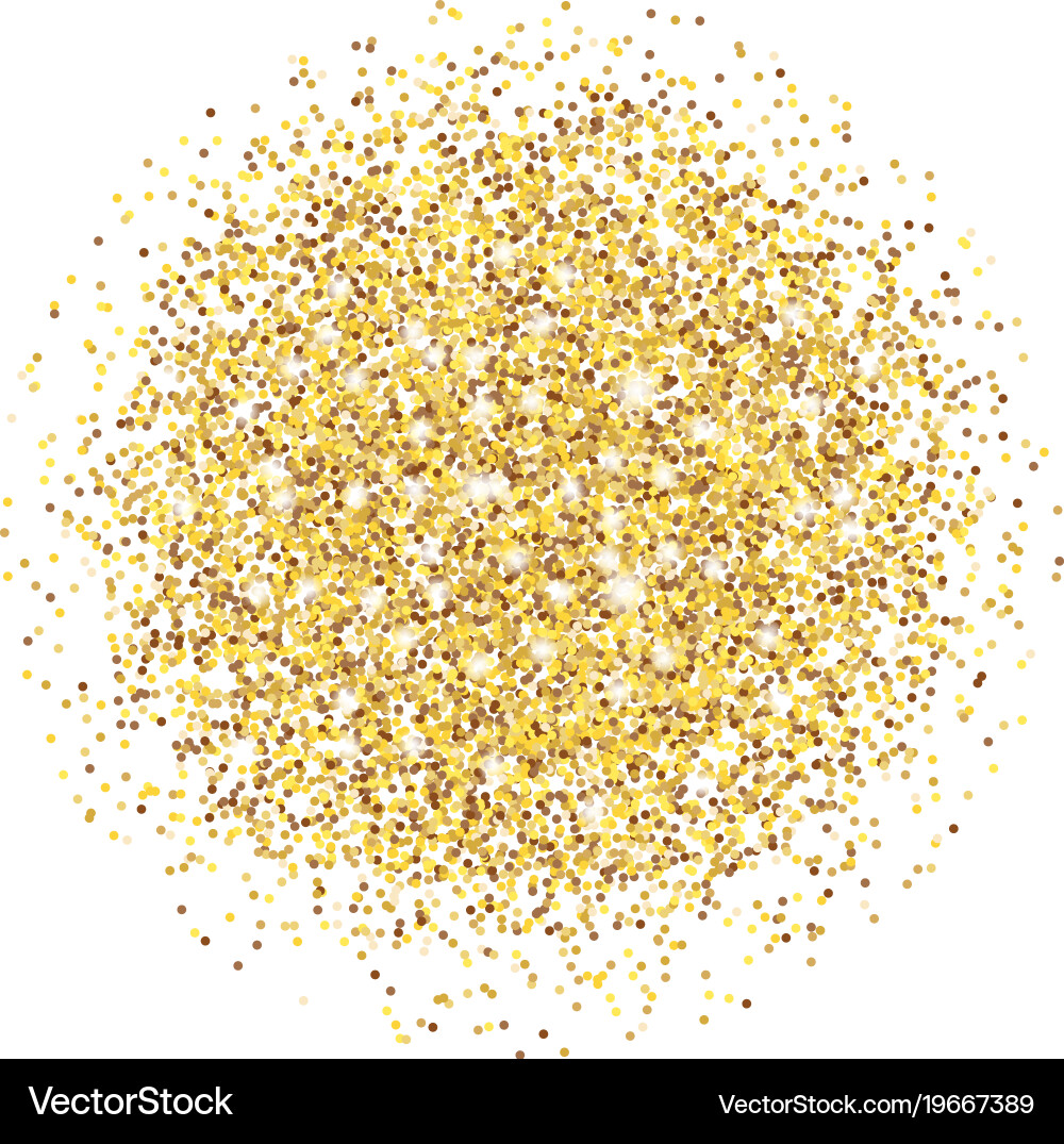 Gold glitter on white background golden dust Vector Image