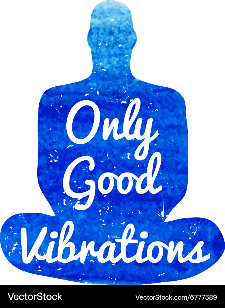 Meditative menschliche Silhouette Vektorbild