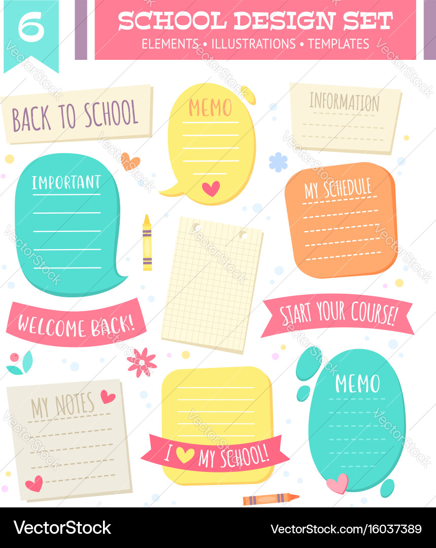 Set of empty templates and speech bubbles vector image