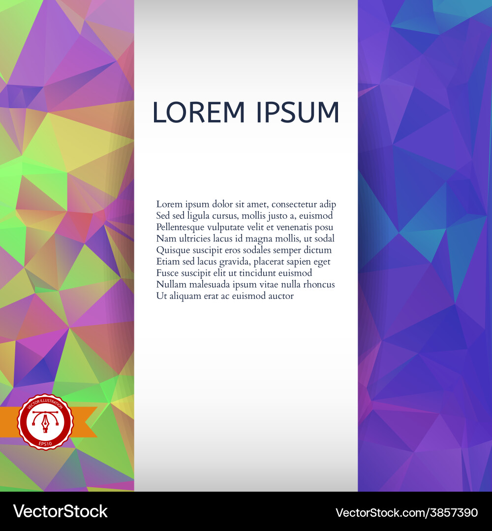 Abstract colorful triangles background vector image