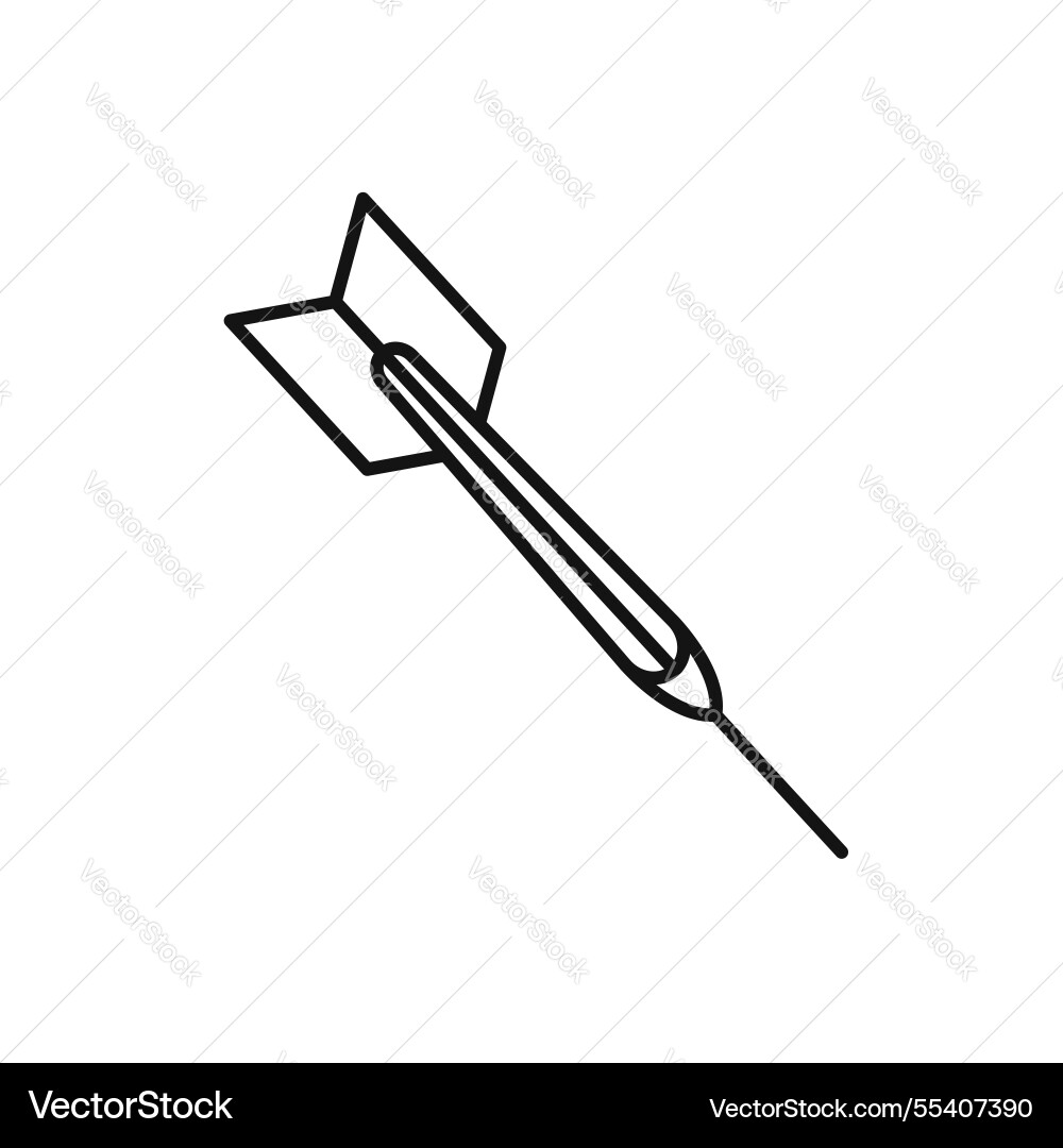 Dart icon simple thin line vector image