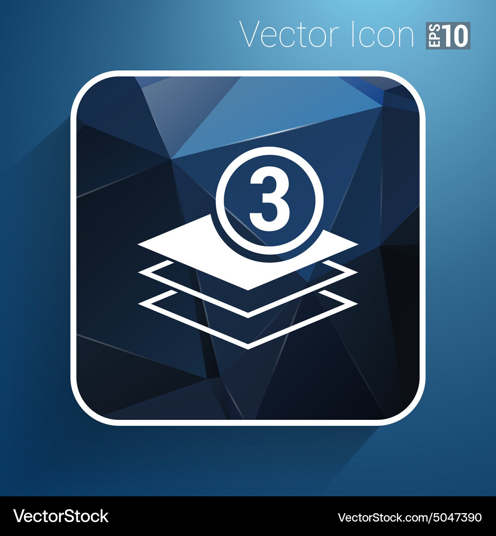 Elegant pyramid multiple layer element icons Vector Image