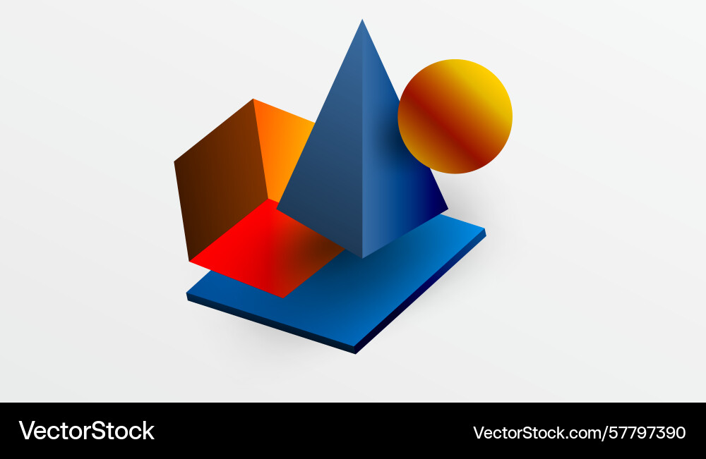 Geometric shapes overlap creating vibrant Geometric shapes overlap creating vibrant vector image