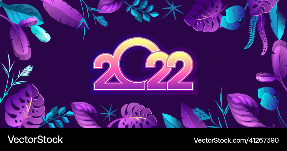 Horizontal calendar 2022 tropical climate Horizontal calendar 2022 tropical climate vector image