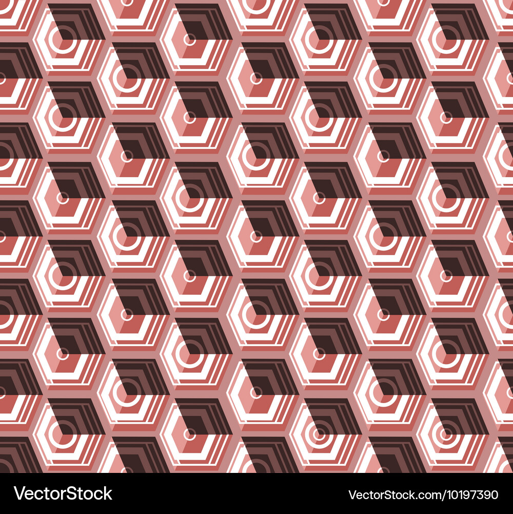 Isometric cubes seamlessly repeatable pattern 3d Vector Image
