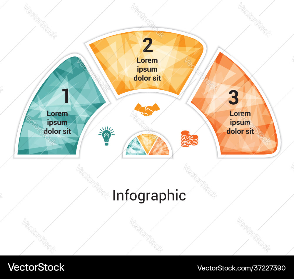 Moderne bunte Vorlage Infografiken 3 Positionen Moderne bunte Vorlage Infografiken 3 Positionen vektorbild