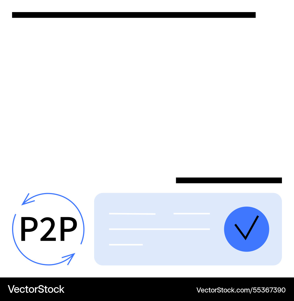 P2p transaction confirmation and verification P2p transaction confirmation and verification Vector Image