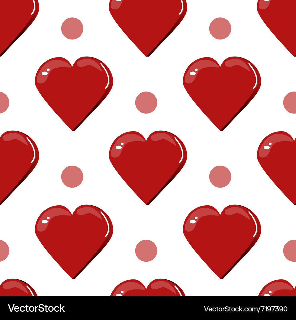 Seamless pattern with heart Vector Image