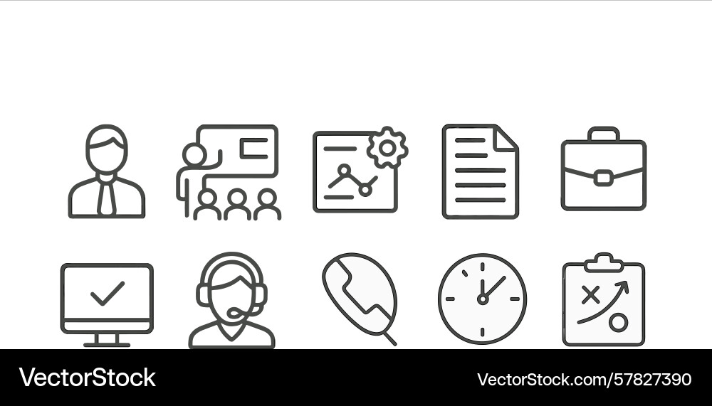 Set of web icons representing various business Set of web icons representing various business vector image