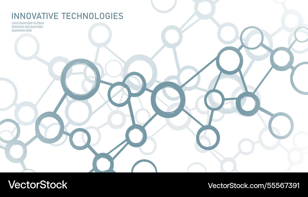 Abstract molecular structure network Abstract molecular structure network vector image