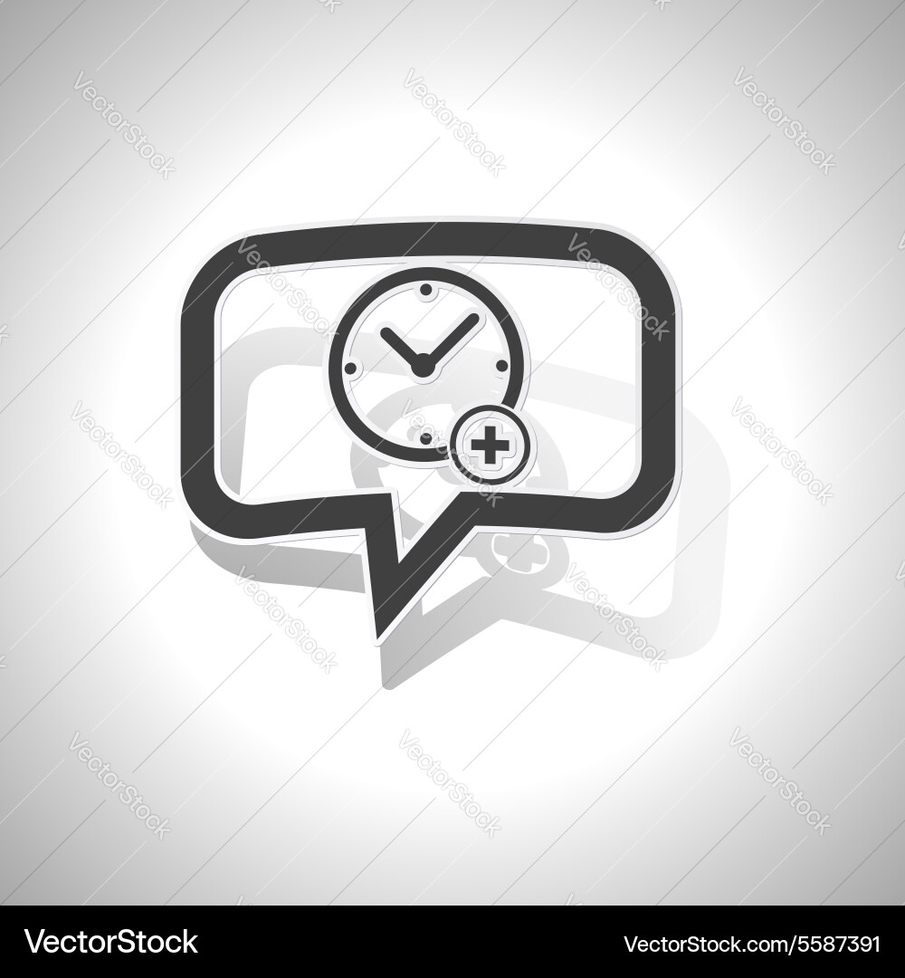 Curved add time message icon Vector Image