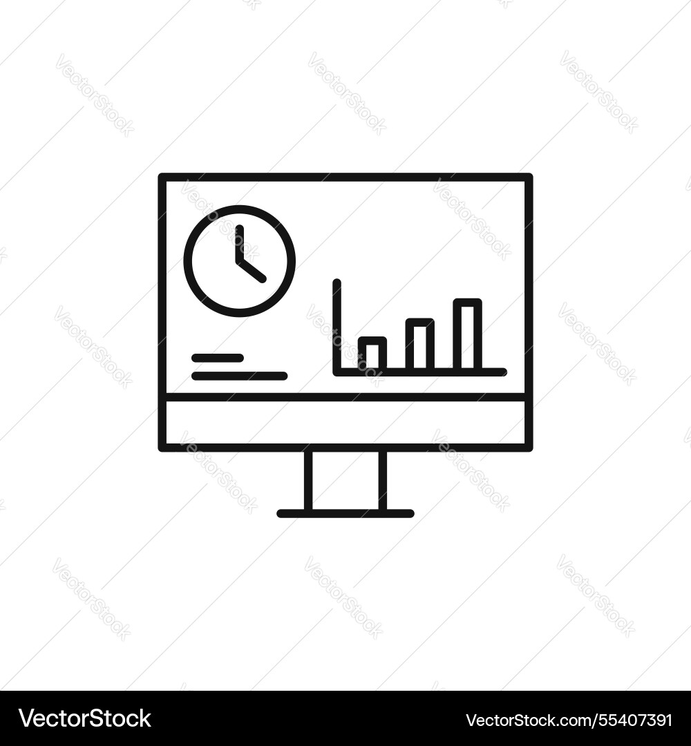 Dashboard icon simple thin line Dashboard icon simple thin line vector image