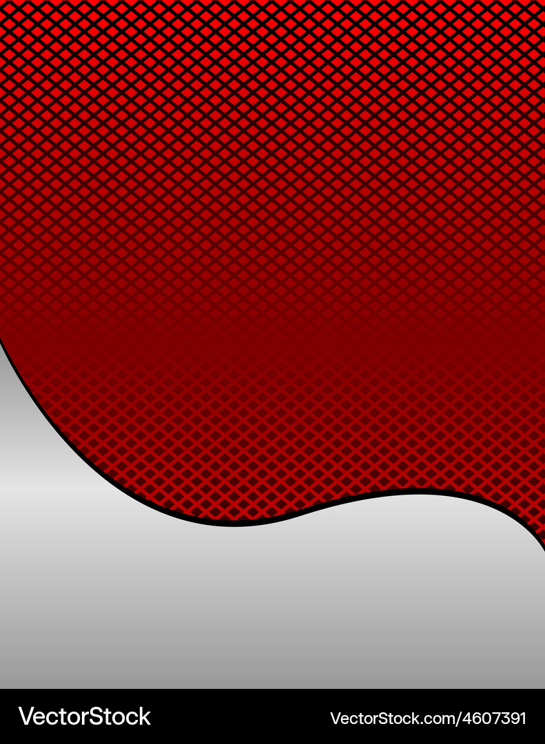 Red wave grid background with place for tex Vector Image
