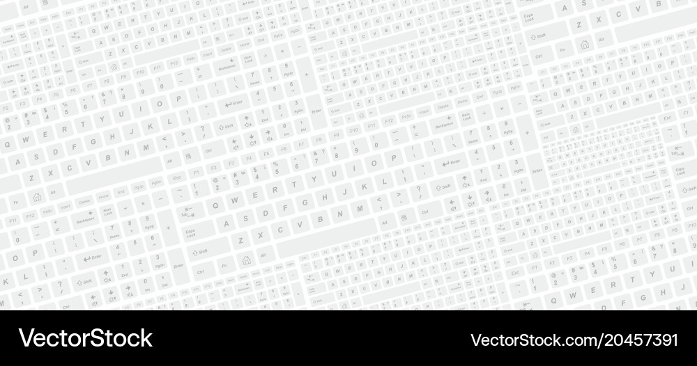 Seamless pattern with keyboard vector image