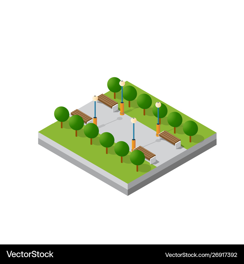 Isometric module block Isometric module block vector image