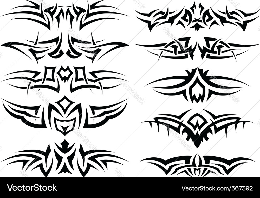 Tribal Ink Patterns vector image