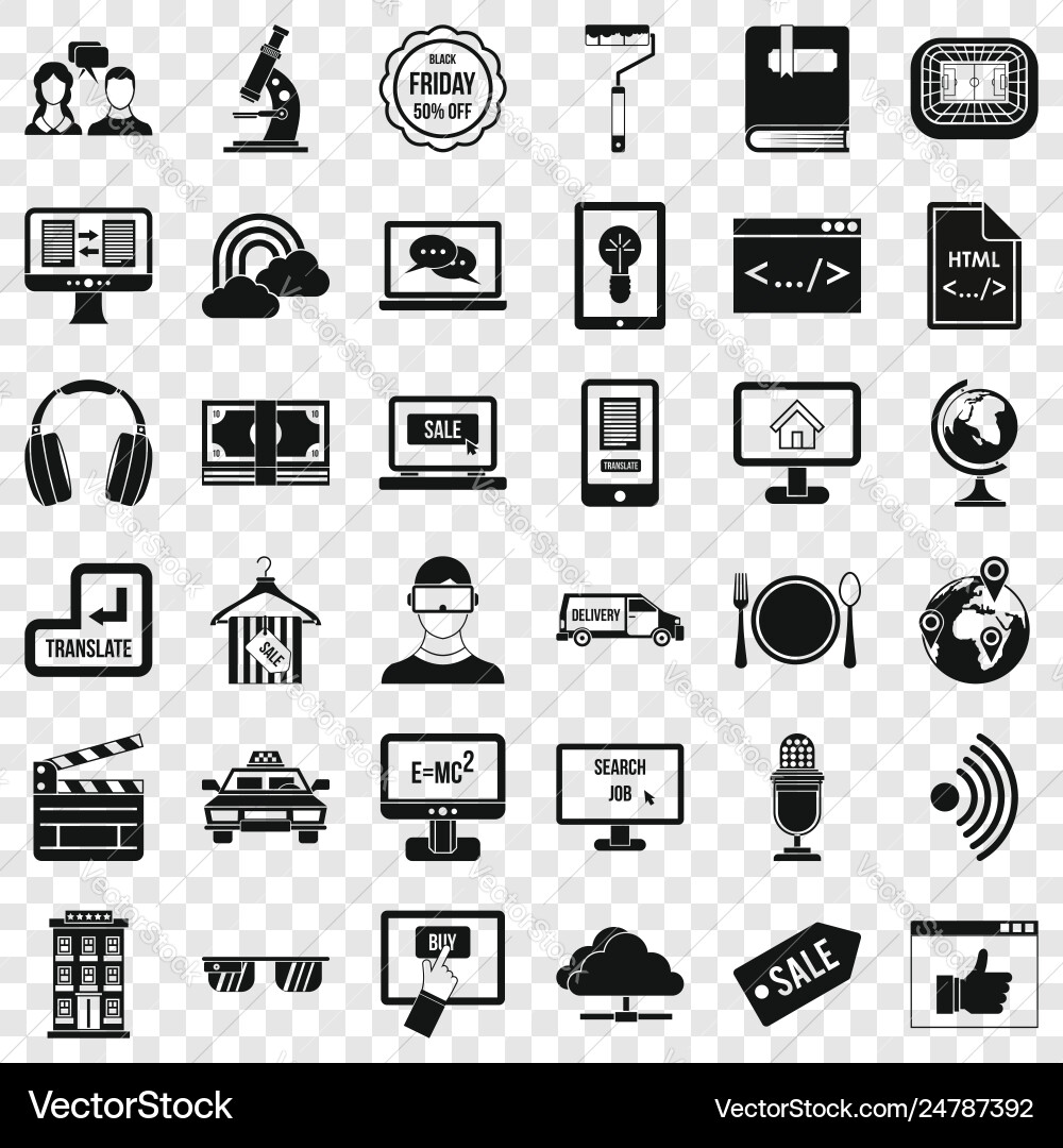 Web calendar icons set simple style Vector Image
