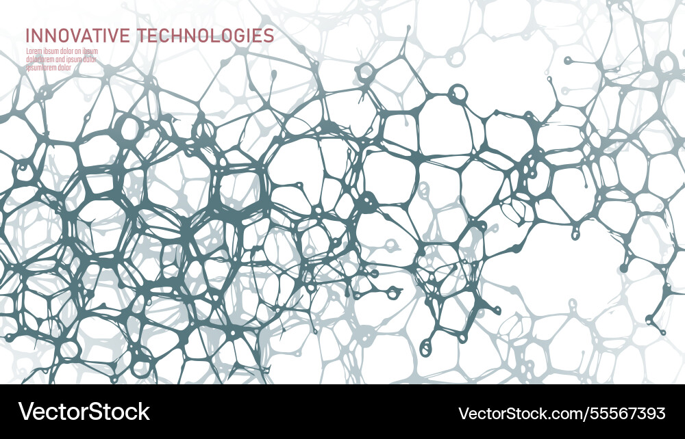Abstract molecular network structure Abstract molecular network structure vector image