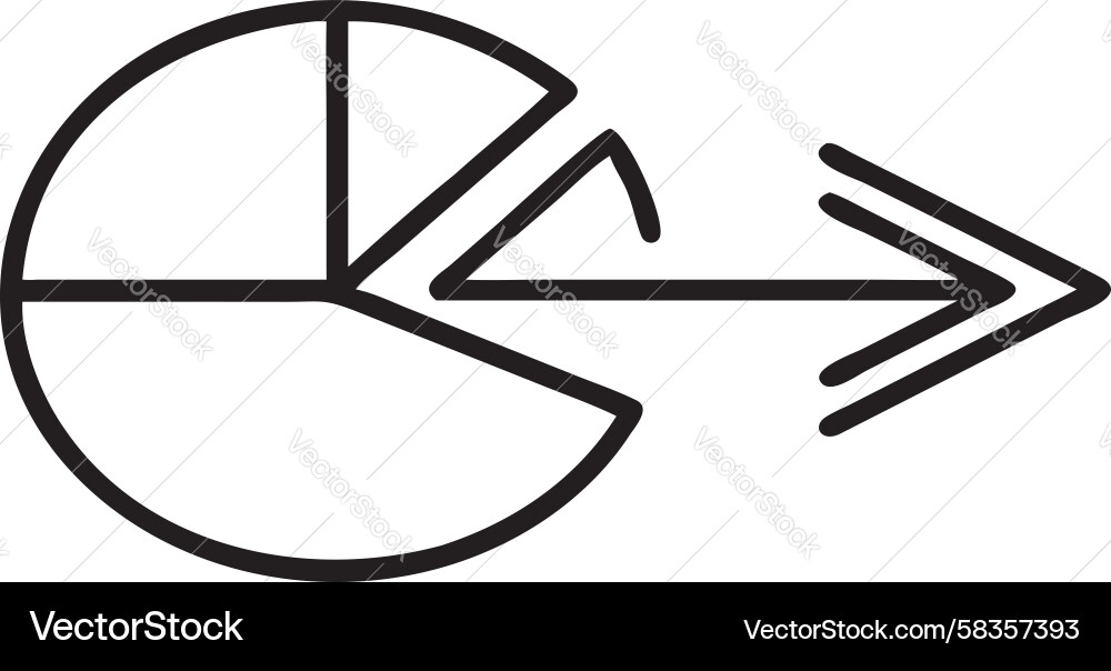 Change Data Pie Chart Vector Image