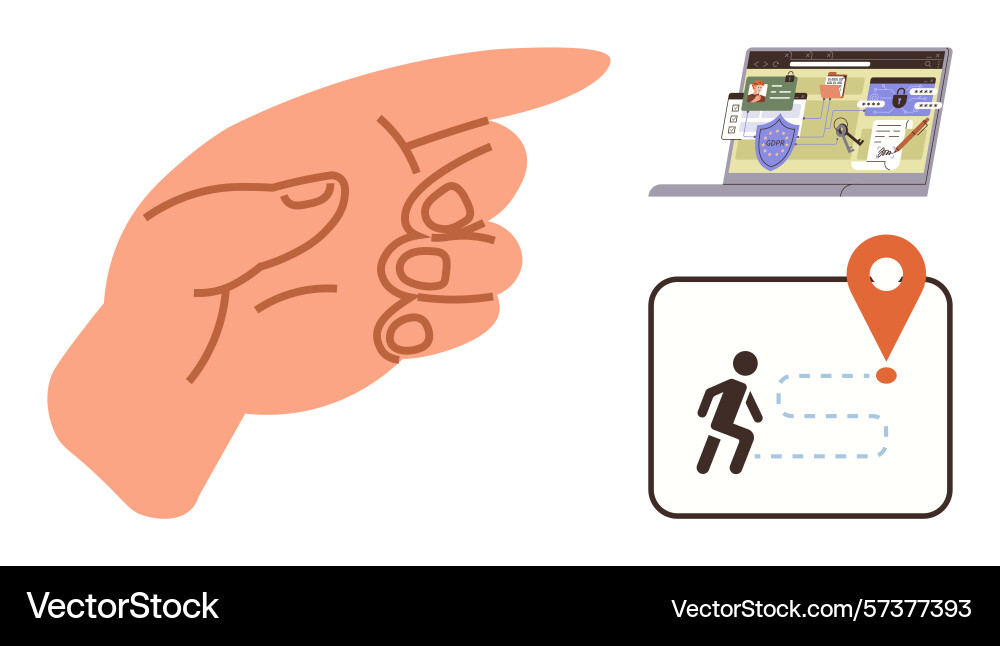Navigating cybersecurity and data protection Navigating cybersecurity and data protection vector image
