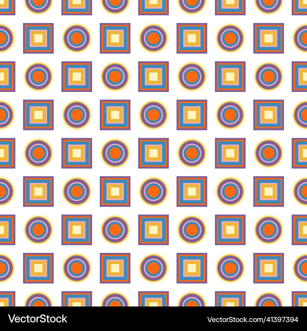 Abstract seamless pattern with colorful squres vector image