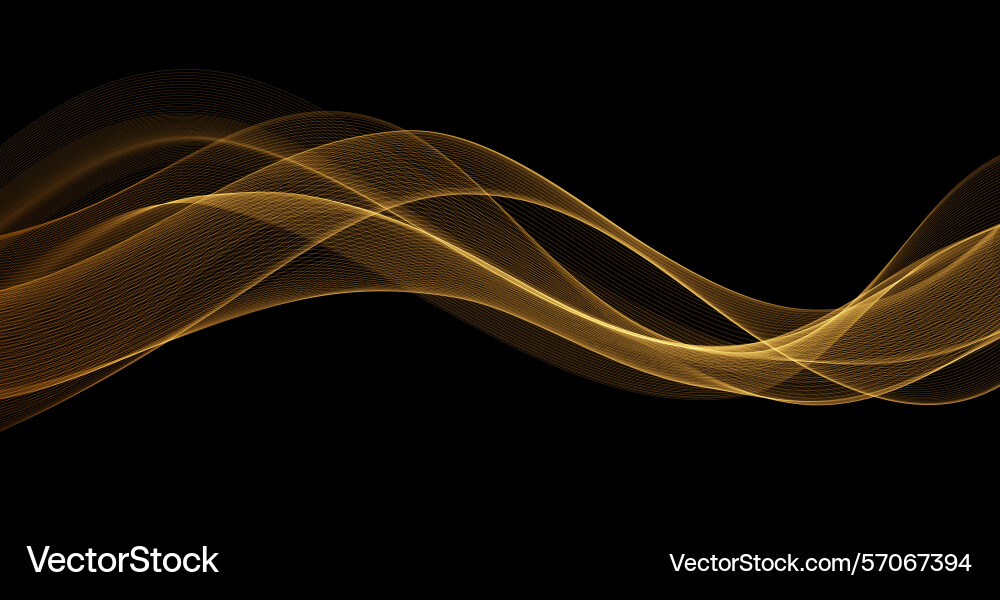 Abstract shiny color gold wave luxury background Vector Image