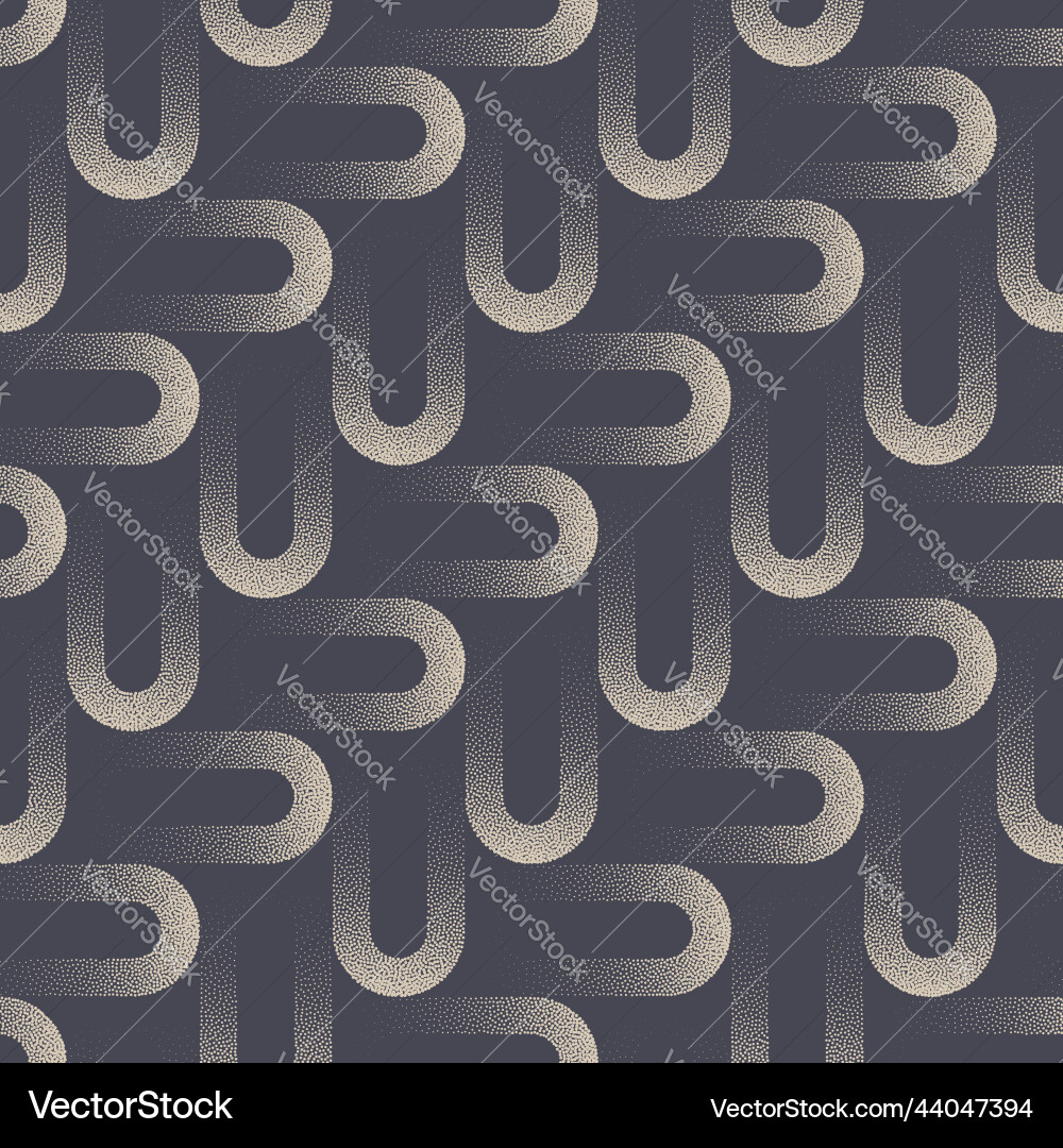 Dynamic lines cool stipple seamless pattern vector image